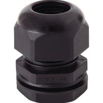 Conector prensa-cabo 3/8 polegada Tramontina em termoplástico preto com bucha Conector prensa-cabo 3/8 polegada Tramontina em termoplástico preto com bucha