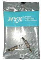 CONECTOR PROFISSIONAL HYX P2 (3,5MM) ESTÉREO MACHO PARA CABO (2 pçs)