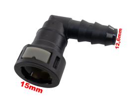 Conector Quick 90 Graus Mangueira Injeção 15mm X 12,6mm