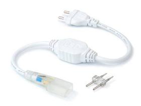 Conector Rabicho Mangueira Neon Flex Fonte IP66 Fixo Bivolt