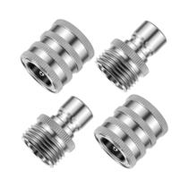 Conector Rápido De Aço Inoxidável Para Mangueira De Jardim 34in Macho E Fêmea Adaptador Para