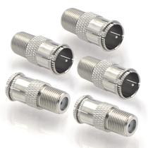 Conector rápido de cabo coaxial VCE Quick Push On macho para fêmea tipo F