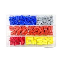 Conector Rápido Isolado Com Tampa De Molas, Terminal De Crimpagem 40/220PCS AWG24-7, Conector