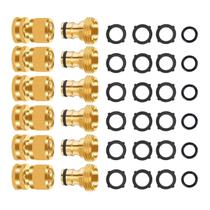 Conector rápido para mangueira de jardim FRQNTKPA 3/4 polegadas GHT (pacote com 6)