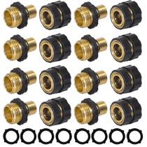 Conector rápido para mangueira de jardim Hourleey 3/4 polegada, kit com 8 conjuntos Conector rápido para mangueira de jardim Hourleey 3/4 polegada, kit com 8 conjuntos