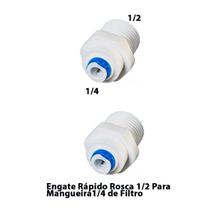 Conector Rápido Rosca 1/2 Para Mangueira 1/4 P/ Filtros