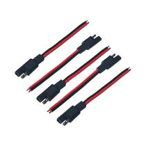 Conector Rápido SAE De 2 Pinos De 15CM, 5 Peças, Para Painel Solar De Motocicleta, Cabo De Extensão