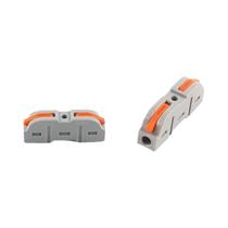 Conector Rápido Universal Compacto Mini De 2 E 3 Pinos Com Bloco Terminal De Encaixe E Furo De