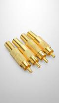 Conector RCA Macho Dourado Metal - 20 Unidades Conector RCA Macho Dourado Metal - 20 Unidades