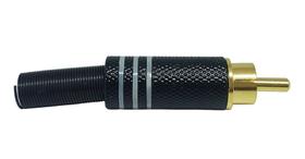 Conector RCA Metal Black BC Tiaflex - Pacote 01 peça