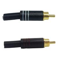 Conector RCA Metal Black BC / VM Tiaflex - Pacote 02 peças Conector RCA Metal Black BC / VM Tiaflex - Pacote 02 peças