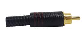 Conector RCA Metal Black VM Tiaflex - Pacote 01 peça