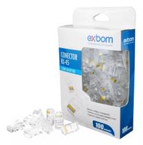 Conector Rede Lan Internet Plug Rj45 8 Vias Cat5e 100 unidades