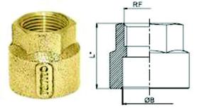 Conector Redução Bronze Ramo B 28 RF 1/2 - Latão Soldável