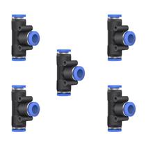 Conector redutor de tubo pneumático de 3 vias em forma de T 11 mm x 11 mm Conector redutor de tubo pneumático de 3 vias em forma de T 11 mm x 11 mm