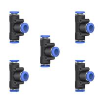 Conector redutor de tubo pneumático de 3 vias em forma de T 9 mm x 9 mm Conector redutor de tubo pneumático de 3 vias em forma de T 9 mm x 9 mm