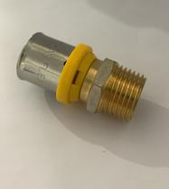Conector Reto 20mm x 1/2" Macho para Tubo PEX Gás Conector Reto 20mm x 1/2" Macho para Tubo PEX Gás