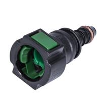 Conector Reto Combustível Liquido Fiat Jeep Tubo 6MMx8MM Conexão 3/8" Trava Simples Verde Interface Tubo