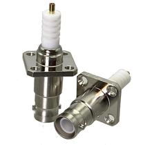 Conector RF 5000V 5KV SHV RP BNC Fêmea Com Flange De 4 Furos Para Montagem Em Painel, Terminais De