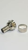 Conector RG6 Anilha P/ Cabo Coaxial 100pç Cor Prata