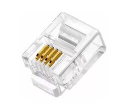 Conector Rj11 Para Telefonia E Redes - 6p4c - 1000 Unidades