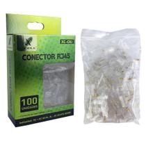 Conector RJ45 100 Unidades Conectores Banhado a Ouro