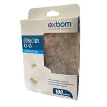 Conector rj45 cat5e gigabit ethernet c/100 exbom Conector rj45 cat5e gigabit ethernet c/100 exbom