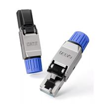 Conector RJ45 Cat7, conector Ethernet RJ45 com blindagem niquelada, 600 MHz 10 Gbps