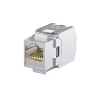 CONECTOR RJ45 FEMEA CAT 6A MONTAVEL INDUSTRIAL METAL BLINDADO 10.000 Mbps - ZOERAX