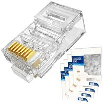 Conector Rj45 Macho Cat6/Cat5e 8P8C Cabo Rede Crimpar 400un