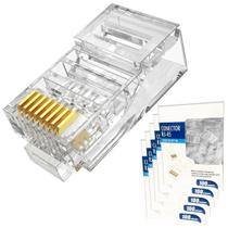 Conector Rj45 Macho Cat6/Cat5e 8P8C Cabo Rede Crimpar 500un
