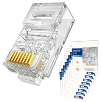 Conector Rj45 Macho Cat6/Cat5e 8P8C Cabo Rede Crimpar 800un
