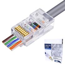 Conector Rj45 Macho Cat6 / Cat5e Cabo Rede EZ Vazado 100un - Next