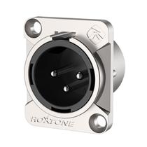 Conector roxtone painel xlr macho niquelado rx3md-nt Conector roxtone painel xlr macho niquelado rx3md-nt