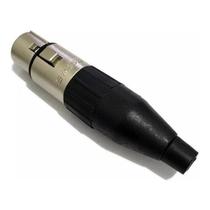 Conector santo angelo xlr linha 3 polos femea sa2x niquelado (sa -5)