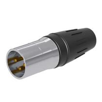 Conector seetronic xlr macho schm3 aço inox banhado ouro