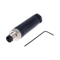 Conector Sensor M8 À Prova d'Água Macho Fêmea Plugue Rosca 3 4 Pinos Soquete Flange Montagem Conector Sensor M8 À Prova d'Água Macho Fêmea Plugue Rosca 3 4 Pinos Soquete Flange Montagem