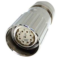 Conector Servo Encoder Sinal M23 9 Pinos Fêmea Ip67