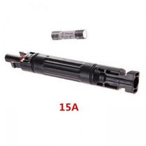 Conector Solar MC4 com Fusível de 15 Amperes e Tensão de 1000VCC - Sun Light