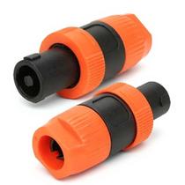 Conector Speakon 4P MXT Laranja p/ Som Profissional