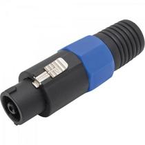 Conector Speakon de Linha Macho 4 Pólos PGSP0002 Preto/Azul Storm - PCT / 10 Conector Speakon de Linha Macho 4 Pólos PGSP0002 Preto/Azul Storm - PCT / 10