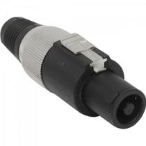 Conector Speakon de Linha Macho 4 Polos PGSP0004 PRETO/CINZA STORM