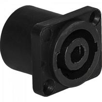 Conector Speakon Fêmea 4 Pólos Painel PGSP0001 Preto Storm - PCT / 10 Conector Speakon Fêmea 4 Pólos Painel PGSP0001 Preto Storm - PCT / 10