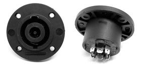 Conector Speakon Femea 8 Vias Painel Star Cable 2 Unidades Conector Speakon Femea 8 Vias Painel Star Cable 2 Unidades