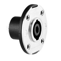 Conector Speakon Fêmea Painel Redondo Metálico 4 Polos Linha Pesada Profissional Q-255 CSR