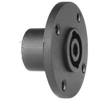 Conector Speakon Fêmea Painel Redondo Trava Metálica 4 Vias Linha Profissional RP017 Roxtone