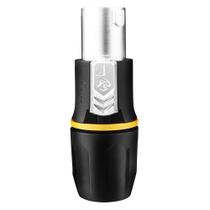 Conector Speakon Macho 4 Vias Resistente Com Trava Metálica RS4FP-HD Roxtone