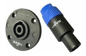 Conector Speakon Macho E Fêmea 4 Polos Santo Angelo