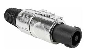 Conector Speakon Macho Linha 4 Polos Metal Com Trava Mxt Profissional