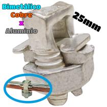 Conector Split Bolt Parafuso Fendido para Emenda Cabos 25mm Bimetálico Estanhado